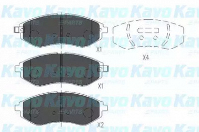 KAVO PARTS kbp1019 -  Комплект тормозных колодок, дисковый тормоз